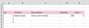 Generated id rows