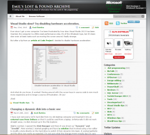 Old blog theme