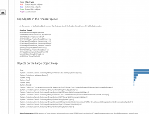 The finalizer queue in the Debug Diagnostic Tool report