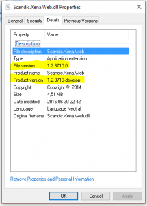 File version and product version of the assembly.